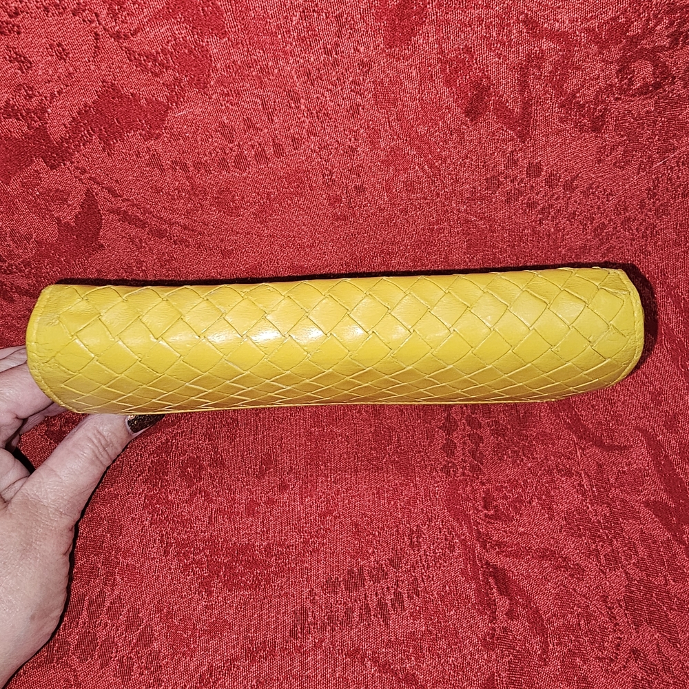 Bottega Veneta Yellow Woven Leather Clutch Continental Wallet - Picture 5 of 15